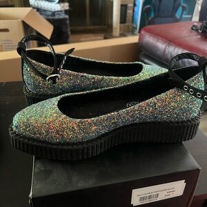 T.U.K Multicolor Glitter Flats